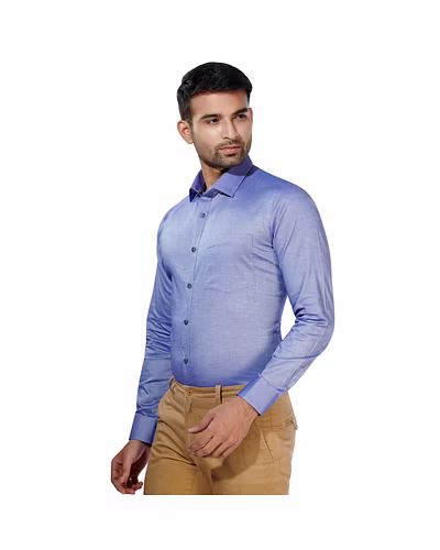 HAFLINGER Men's Formal Shirt HF20004_Purple-38-5