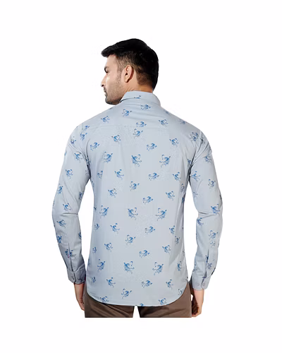 HAFLINGER MEN'S CASUAL SHIRT COTTON HF20038_LIGHT BLUE-38-1