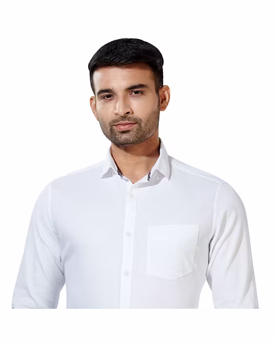 HAFLINGER MEN'S FORMAL SHIRT COTTON HF20039_WHITE-HF20039-1