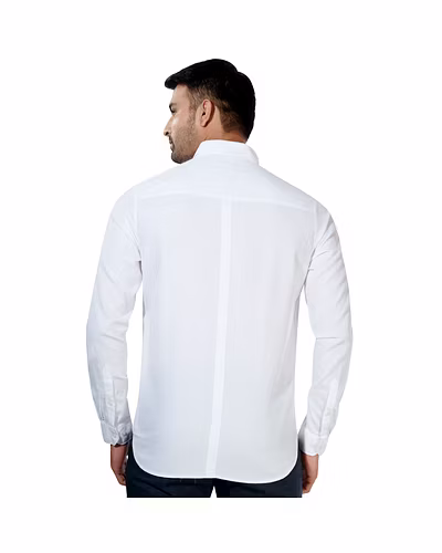 HAFLINGER MEN'S FORMAL SHIRT COTTON HF20039_WHITE-38-1
