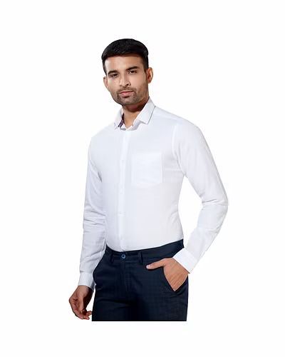 HAFLINGER MEN'S FORMAL SHIRT COTTON HF20039_WHITE-38-2