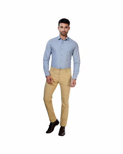 HAFLINGER MEN'S FORMAL SHIRT COTTON HF20040_LIGHT BLUE-38-3
