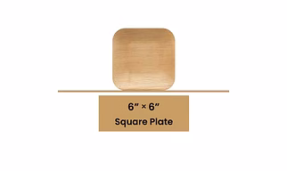 6" Square Plates