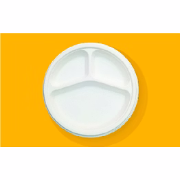 10" 3 compartment plates
