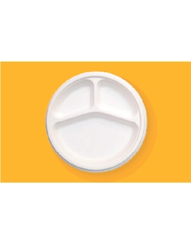 10" 3 Compartment Plates