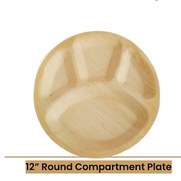 12” round compartment plate
