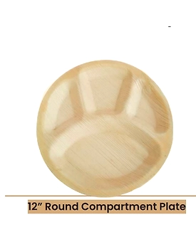 12” Round Compartment Plate