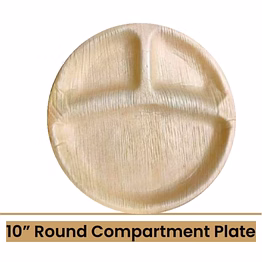 10” round compartment plate