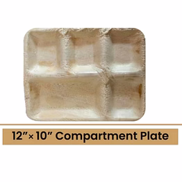 12” 10” compartment plate +