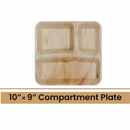 10” 9” compartment plate +
