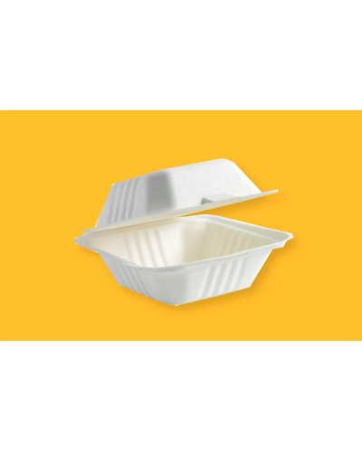 6&quot;x6&quot; Burger Box-BAGASSE-BB-05