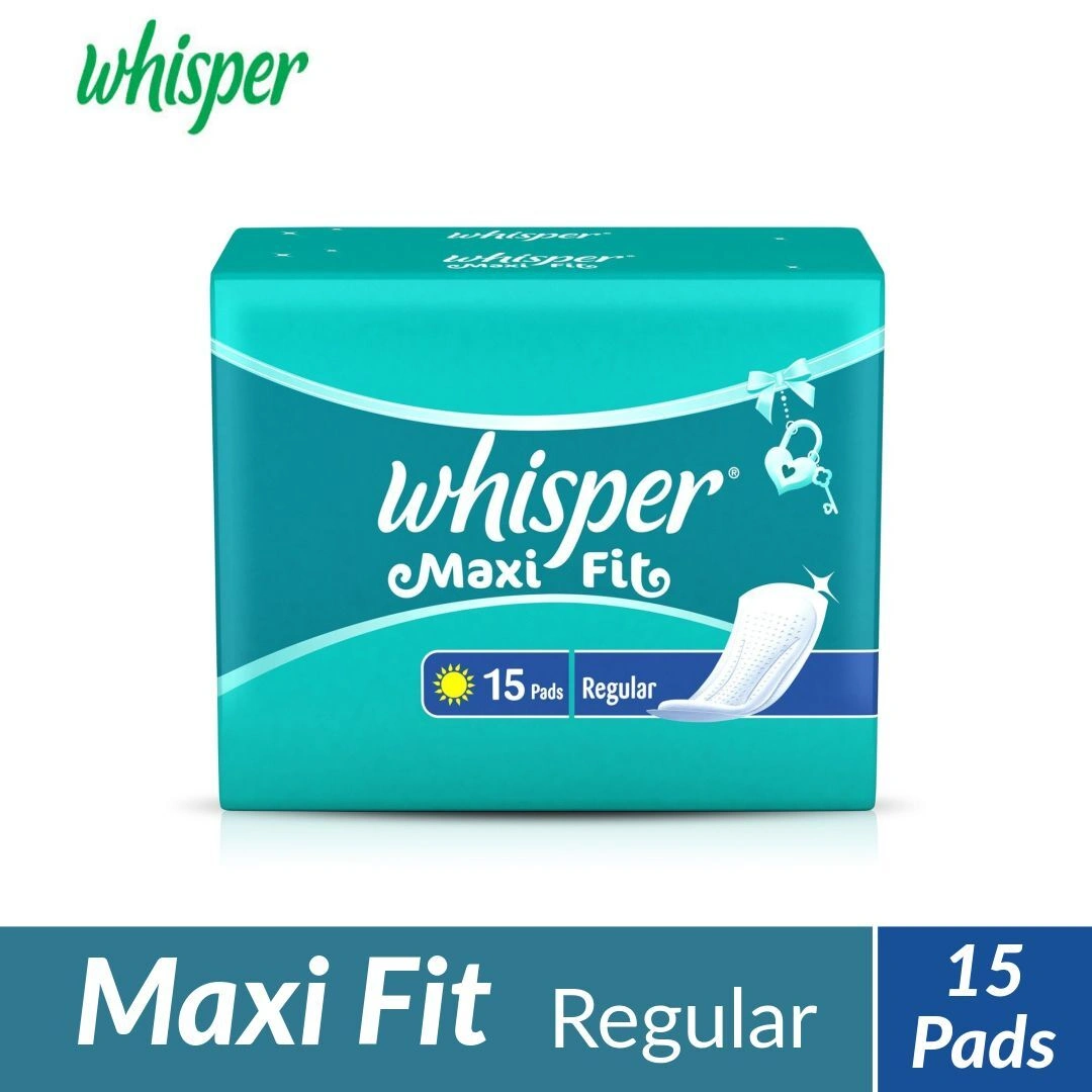 Whisper Maxi Fit Sanitary Pads - Regular (15 ...-BM1091