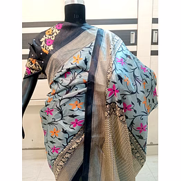 exquisite banarasi saree print with special blouse