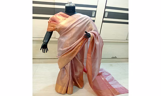 Exquisite Banarasi Kora Tissue Saree with Lining Pallu and Running Blouse
