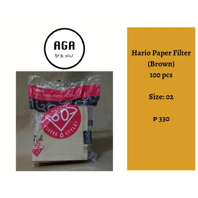 Hario filter paper 02 (100)-HFPBROWN02