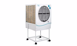 Symphony Jumbo 70 Desert Air Cooler 70-litres, with Trolley, Powerful Fan, 3-Side Cooling Pads, Whisper-Quiet Performance & Low Power Consumption (White)