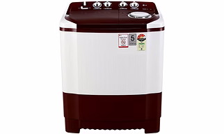 LG 7 Kg 4 Star Semi-Automatic Top Loading Washing Machine (P7010RRAY, Burgundy, Collar Scrubber)