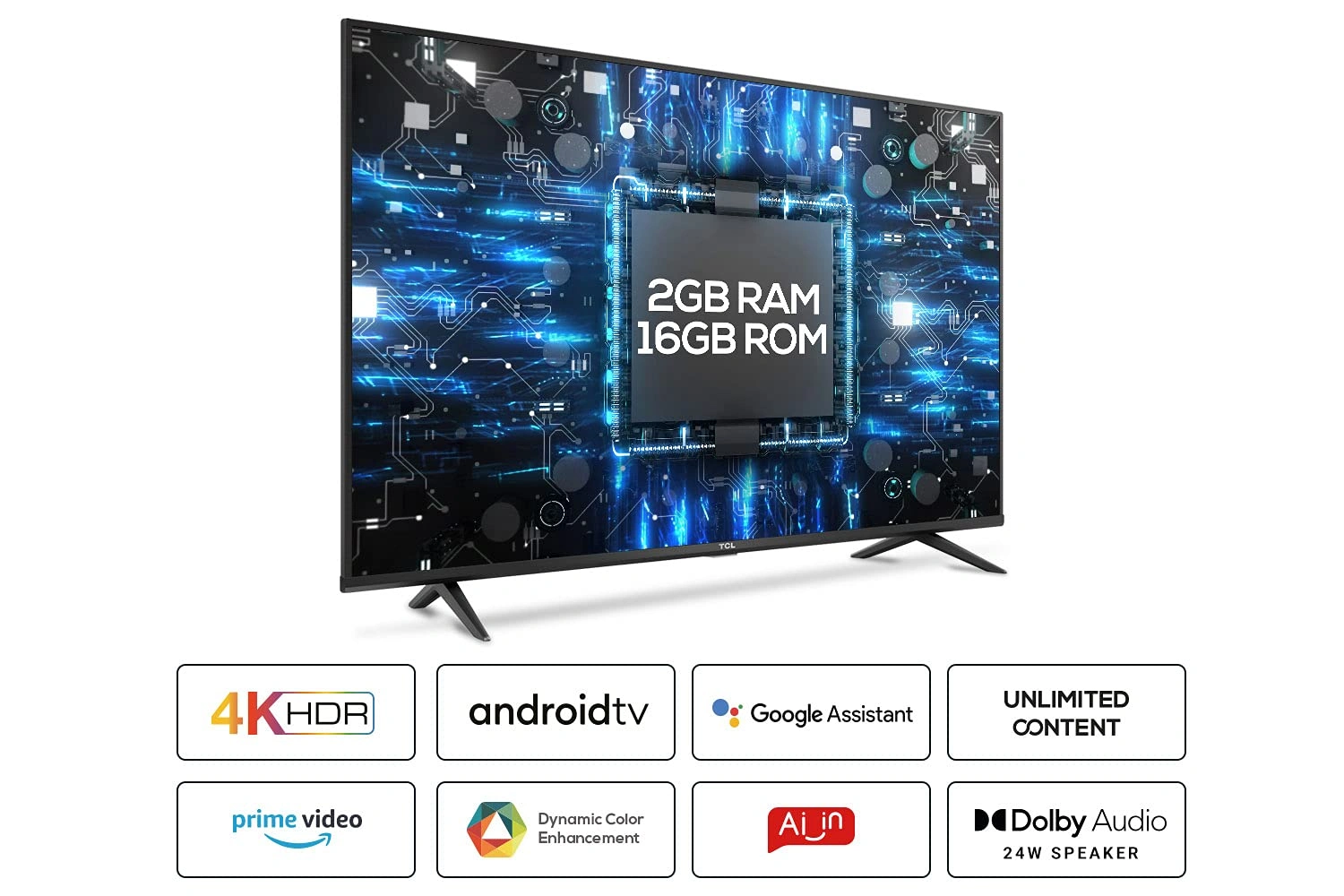 TCL 139 cm (55 inches) 4K Ultra HD Certified Android Smart LED TV 55P615 (Black) With Dolby Audio-2