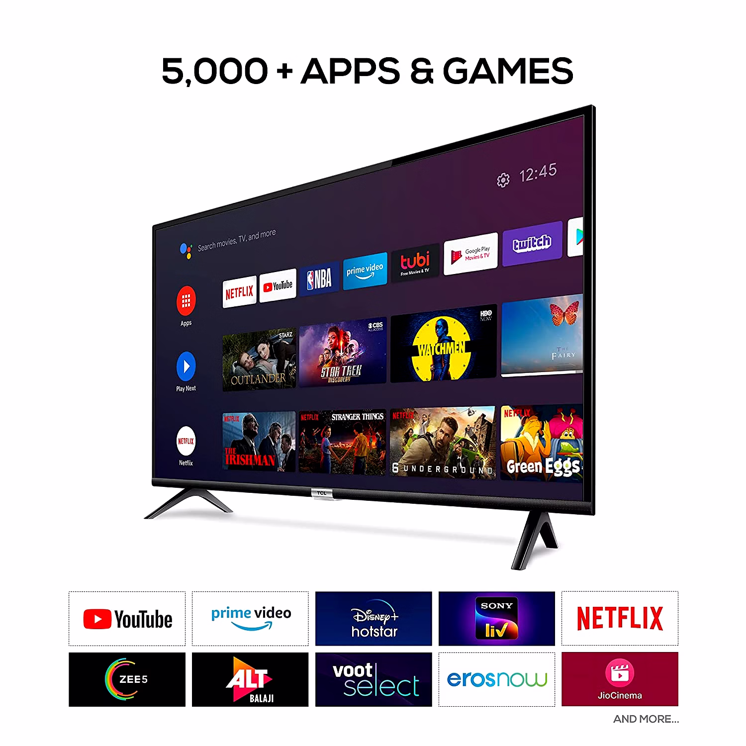 TCL 108 cm (43 inches) Full HD Certified Android Smart LED TV 43S6500FS (Black) image 2