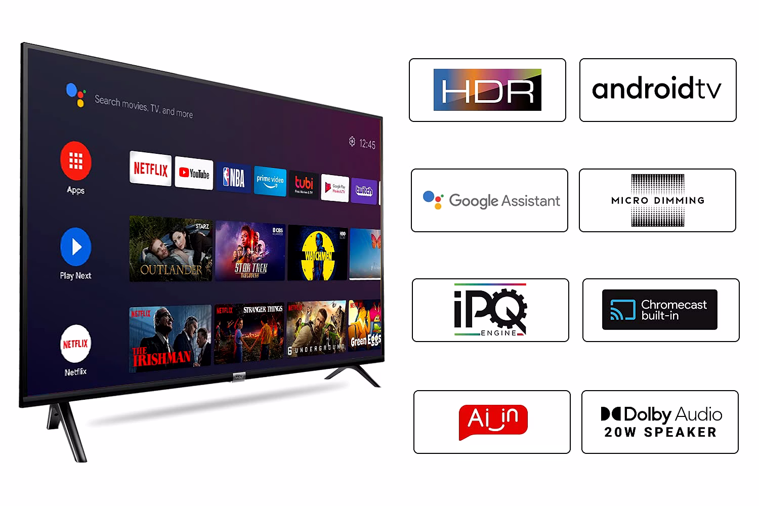 TCL 80 cm (32 inches) HD Ready Certified Android Smart LED TV 32S6500S (Black) image 2