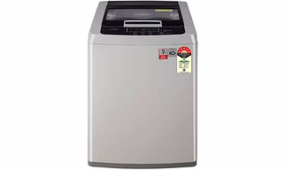 LG 7.5 Kg 5 Star Smart Inverter Fully-Automatic Top Loading Washing Machine (T75SKSF1Z, Middle Free Silver)