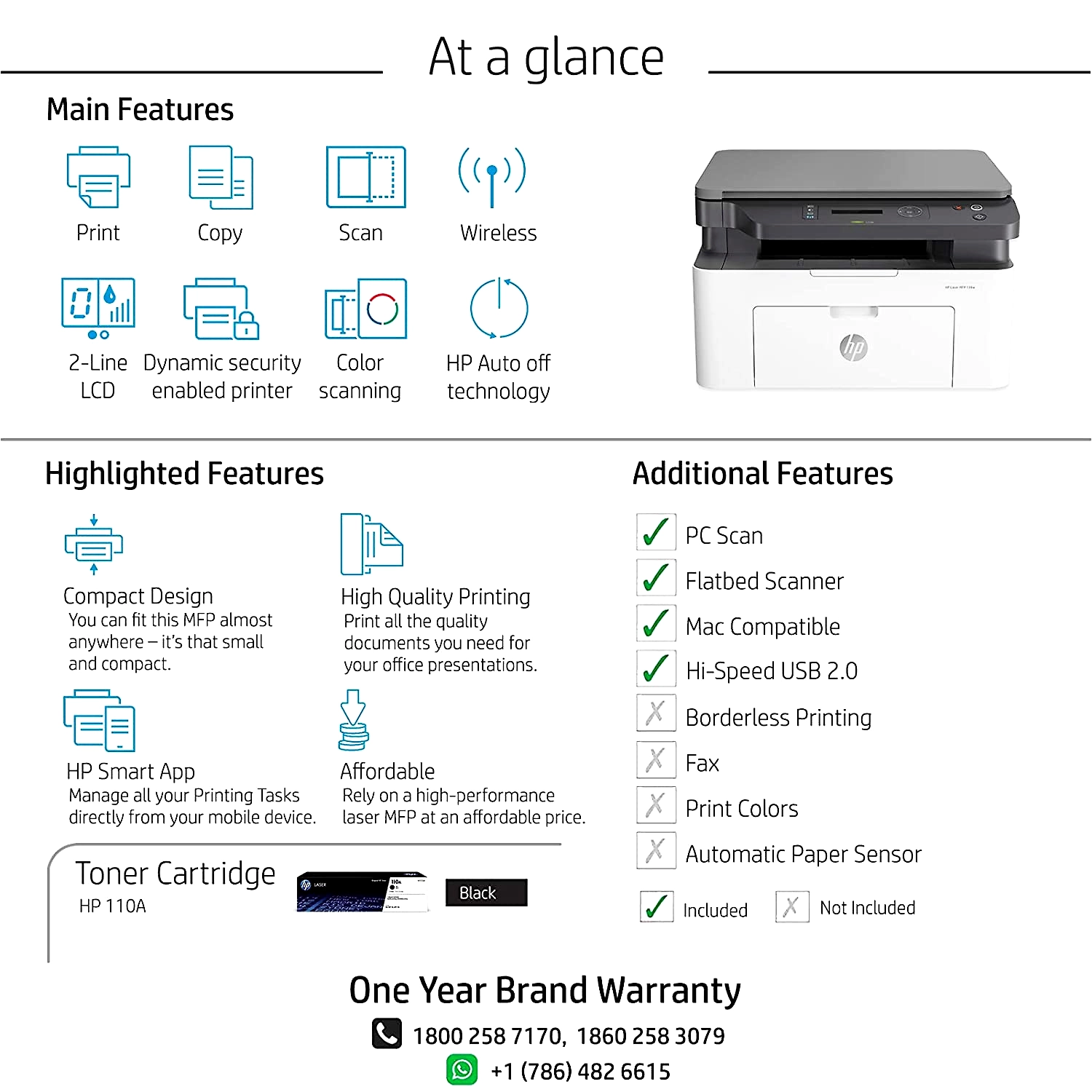 HP Laser 136w Multifunction Printer (Print/Scan/Copy) with Wi-Fi-2