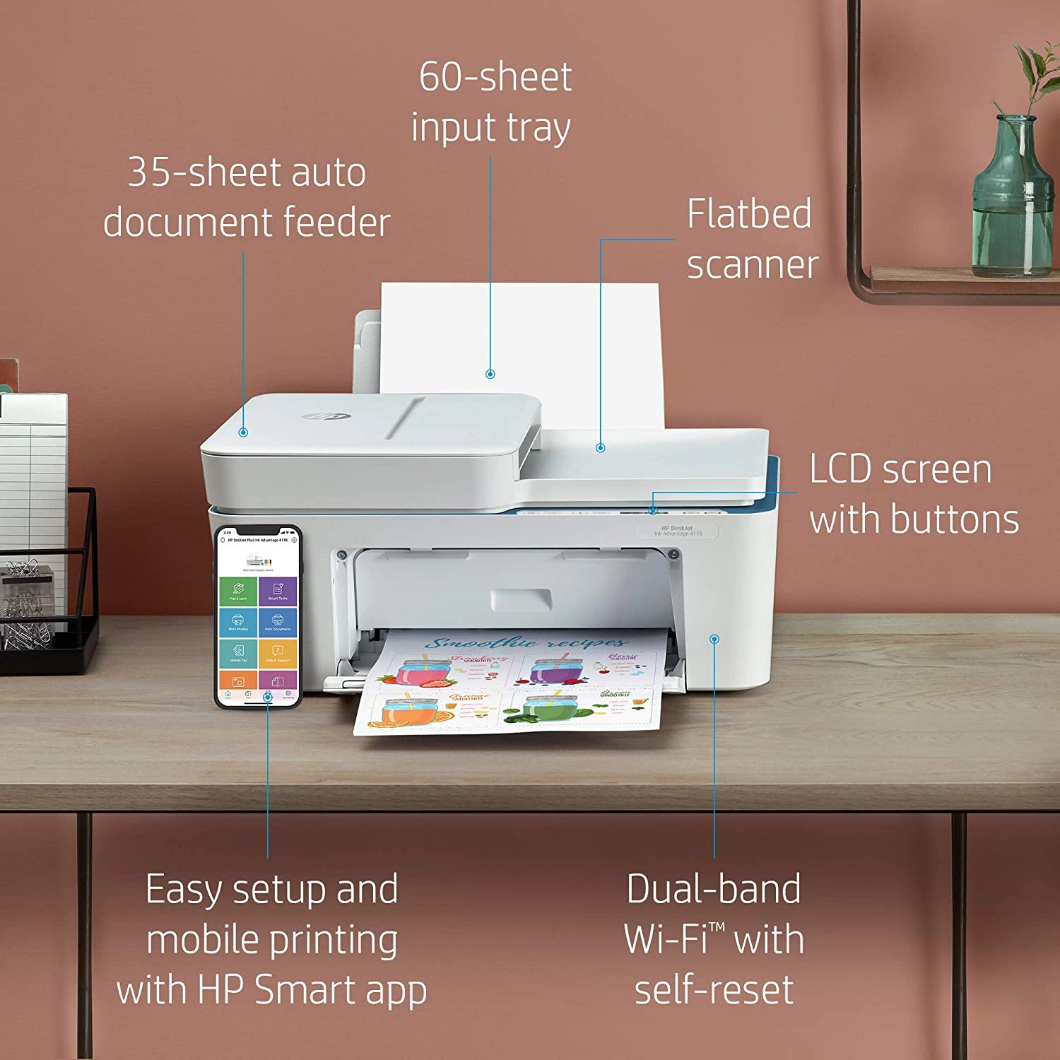 HP DeskJet 4178 AIO Printer (Print/Scan/Copy/Wireless)-2