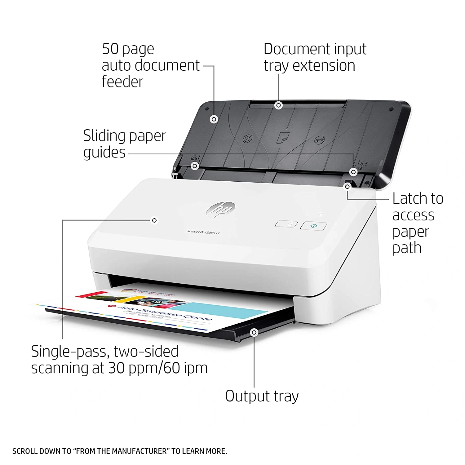 HP ScanJet Pro 2000 s2 Sheet-feed Scanner-4