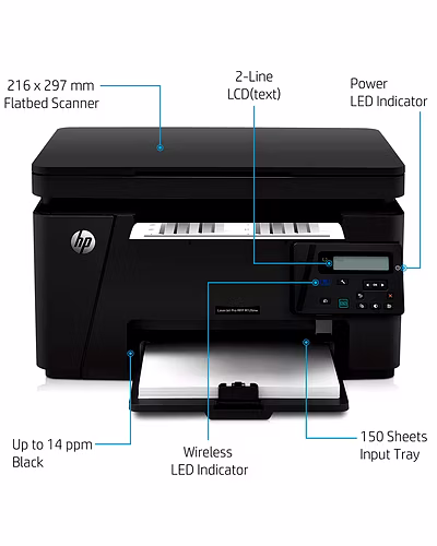 HP Laserjet Pro MFP M126a - Multifunction Black and White Laser Printer-2