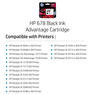 HP 678 2-pack Black/Tri-color Original Ink Advantage Cartridges