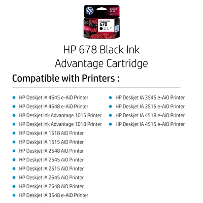 HP 678 2-pack Black/Tri-color Original Ink Advantage Cartridges