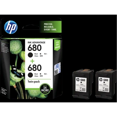 HP 680 2-pack Black Original Ink Advantage Cartridges