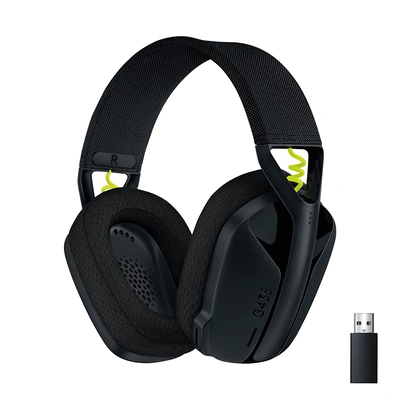 Logitech G435 Light Speed and Lightweight Gaming Bluetooth Wireless Over Ear Headphones with Mic