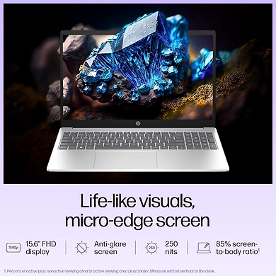 HP Laptop 39.6 cm (15.6) 15-fc0156AU, Silver-1