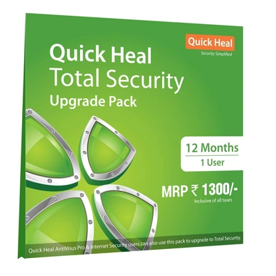 Antivirus Renewal - Quick Heal Total Security - 1 User, 1 Year (DVD) (Existing Quick Heal subscription required)