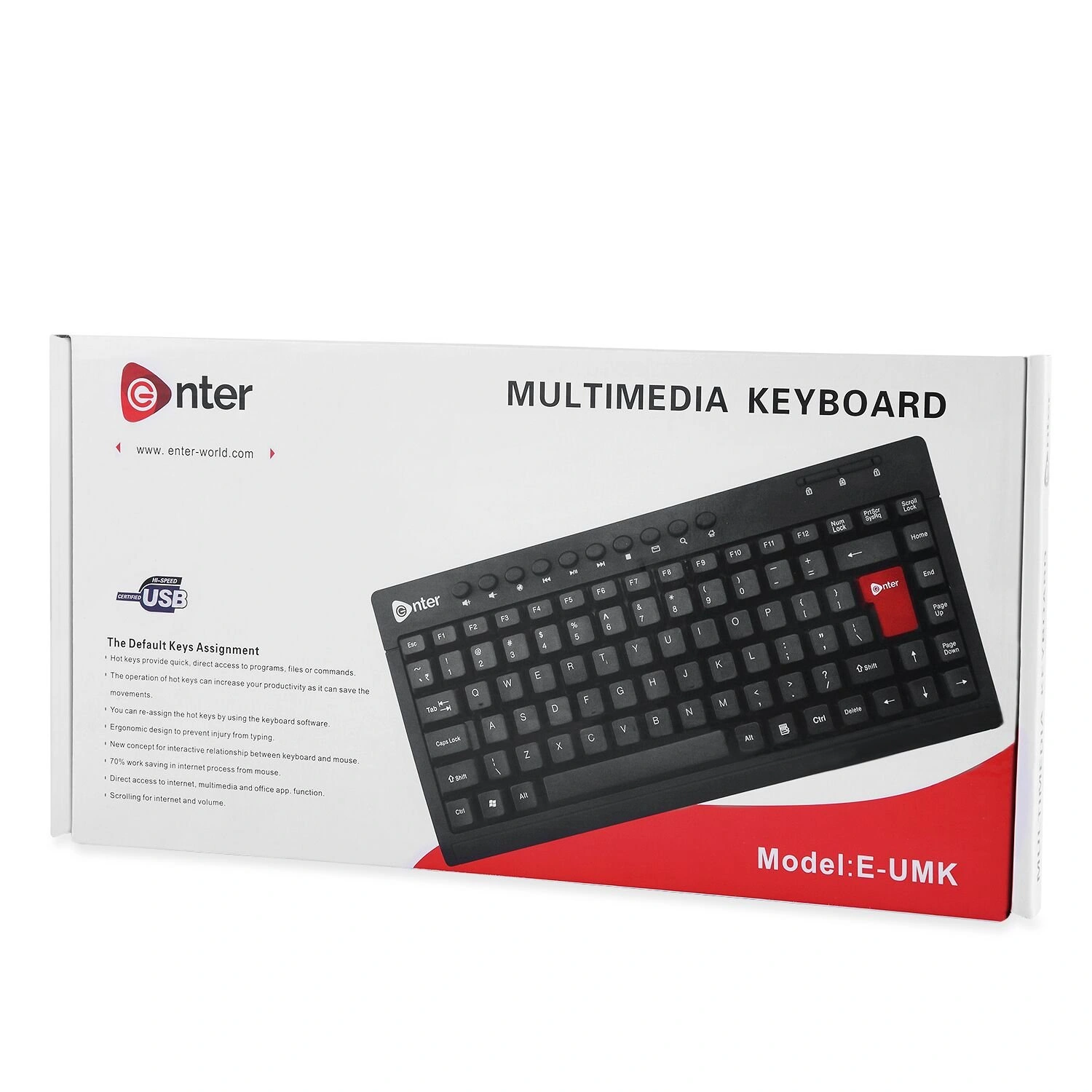 USB Mini Multimedia Keyboard Enter E-UMK  (Black)-1