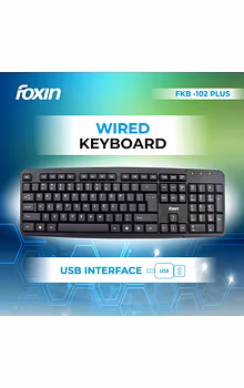 USB Keyboard Foxin FKB-102 Plus Wired
