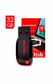 32GB USB 2.0 Pen Drive SanDisk Cruzer Blade