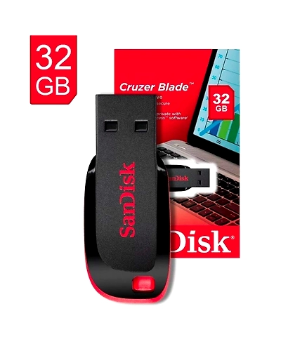 32GB USB 2.0 Pen Drive SanDisk Cruzer Blade-32Sandisk