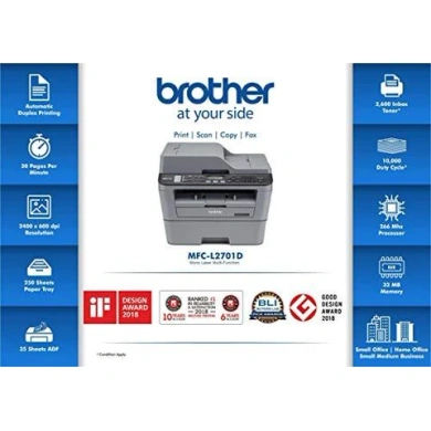 Brother MFC-L2701D Mono Laser Multi-Function Printer-3