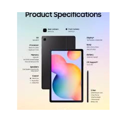 Samsung Galaxy Tab S6 Lite 64 GB 10.4 inch with Wi-Fi+4G Tablet-6403876