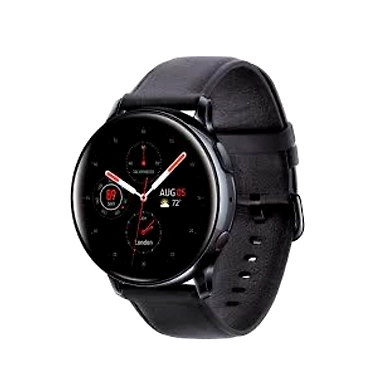 Samsung Galaxy Watch Active 2 Steel Smartwatch  (Black Strap, Regular)-SM-R820NSSIINU