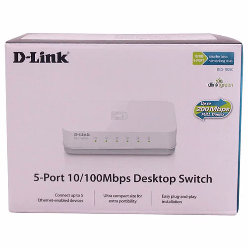 D-Link 5-Port 10/100Mbps Desktop Switch image 1