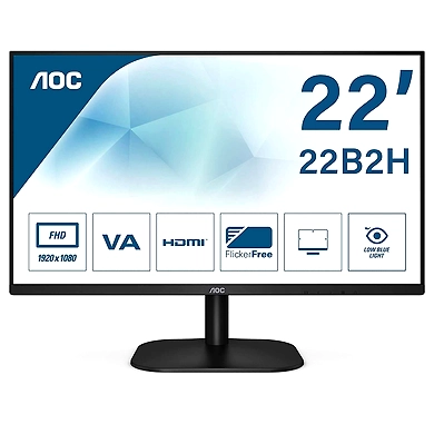 AOC MONITOR 22&quot; VA PANEL WITH BORDERLESS WITH HDMI-22B2H