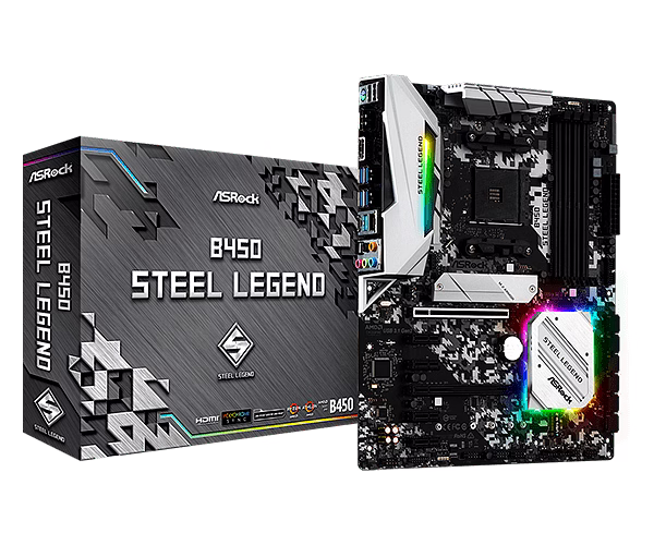 ASRock B450 Steel Legend Motherboard image 1