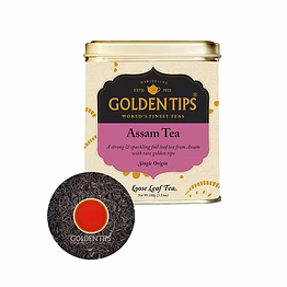 golden tips assam black tea tin can ( 100 gram )