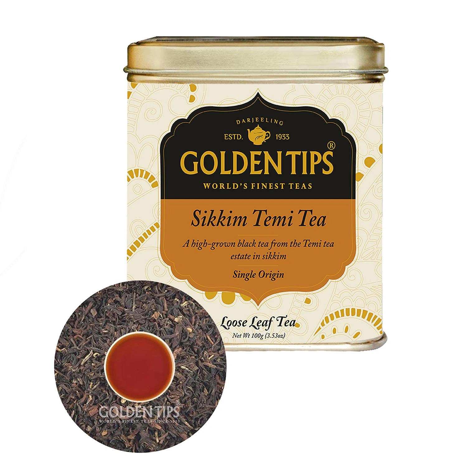 Golden Tips Temi's Sikkim Black Tea (40+ Cups) | Garden Fresh Loose Leaf Tea from Sikkim Origin ( 100 gram )-GTL-4_100gm