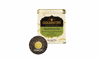 Golden Tips Peach Green Tea Tin Can (100 gram )