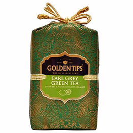 golden tips earl grey green tea loose leaves brocade bag (200 gram, 100 cups)