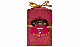 Golden Tips Pure Assam Loose Leaf Black Tea Brocade Bag (50 cups, 100 Gram)